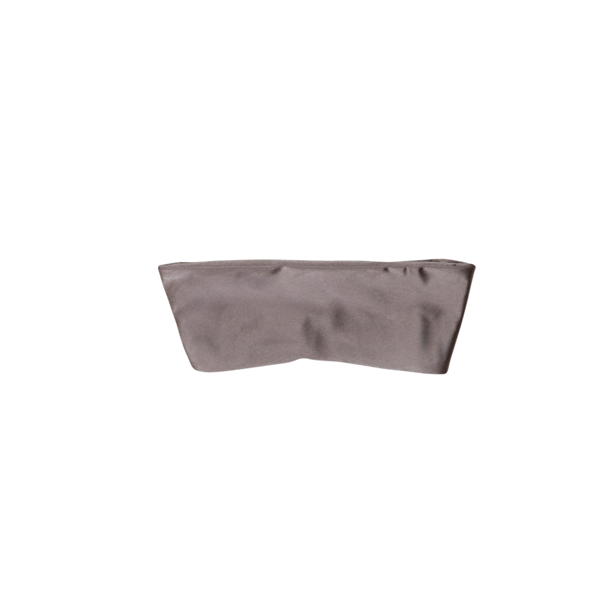Taupe Tierra Brisa bandeau bikini top, front flat-lay, with straight strapless neckline