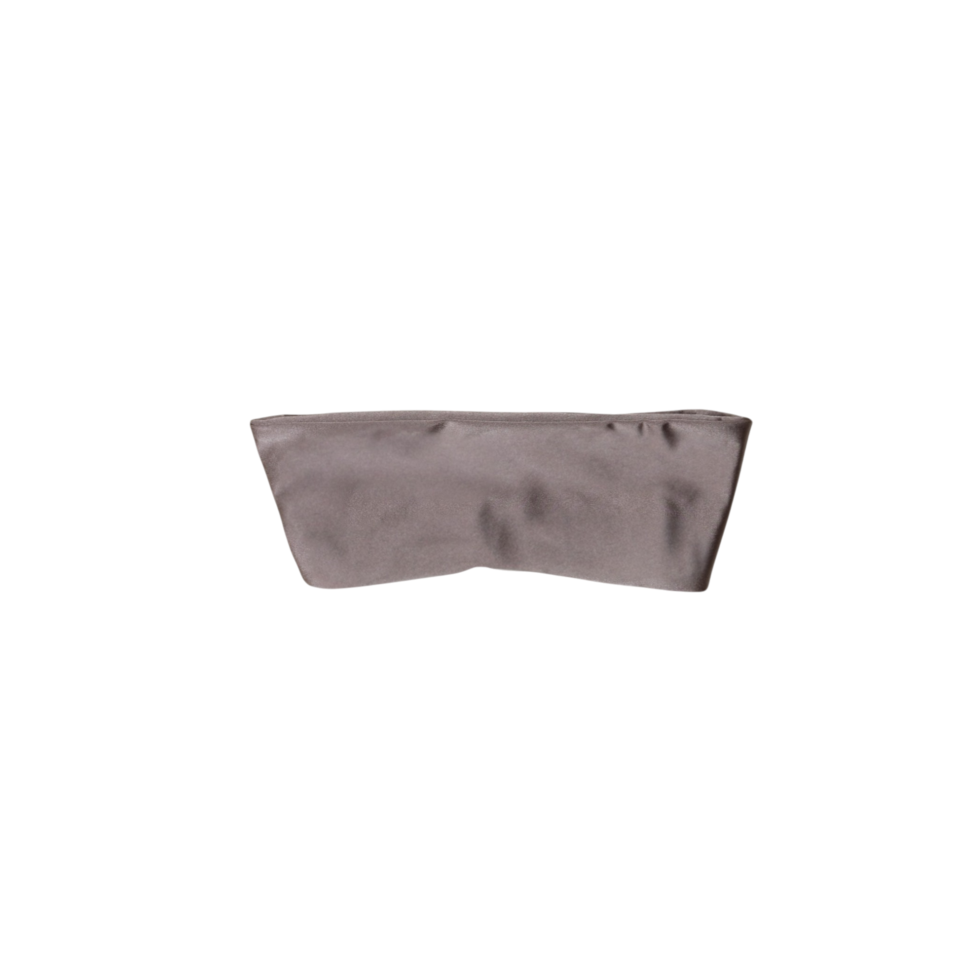 Taupe Tierra Brisa bandeau bikini top, front flat-lay, with straight strapless neckline
